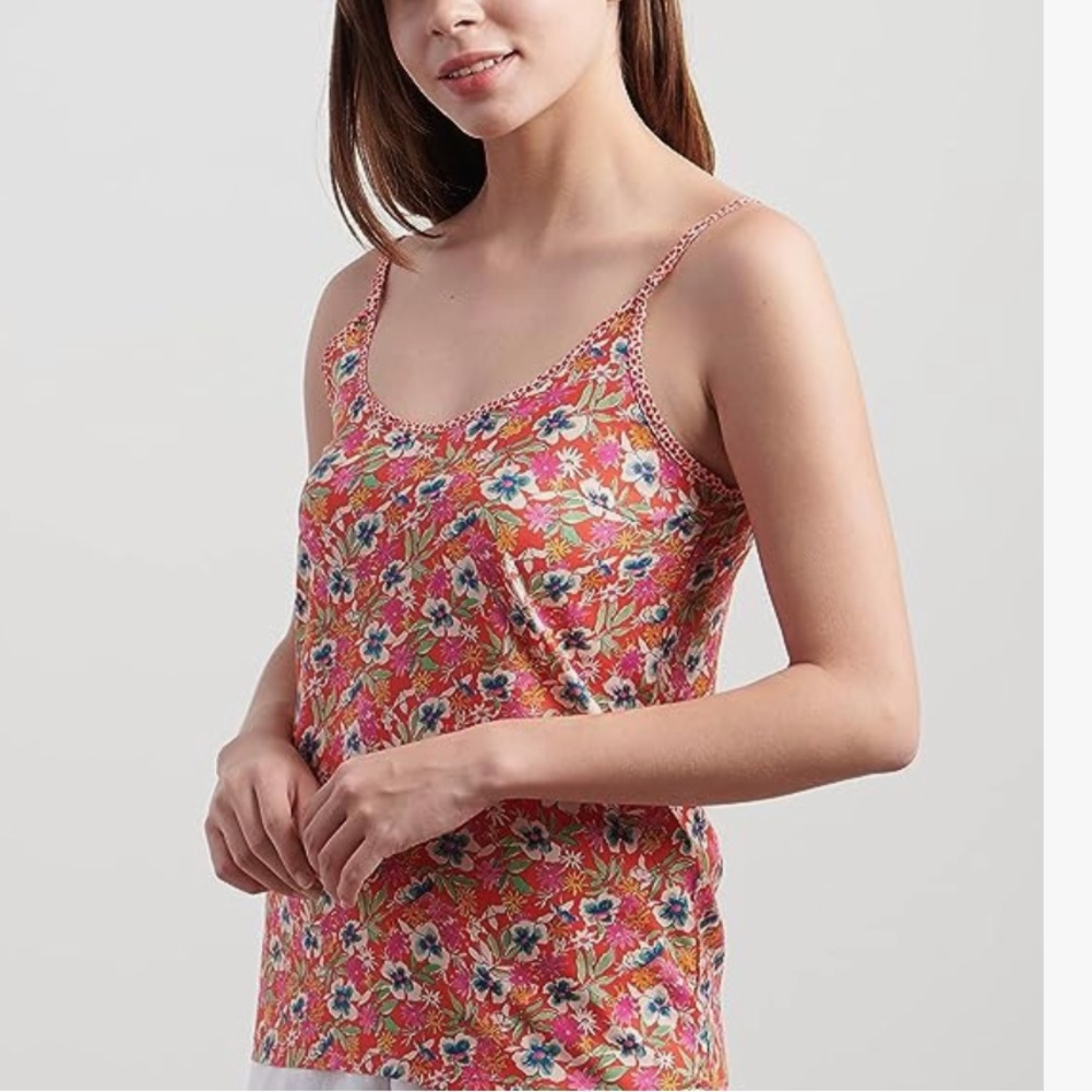 NWOT Maison d' Hermine 100% Viscose Strap Top, U Neck Sleeveless Loungewear